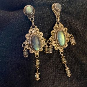 Sterling silver Labradorite earrings